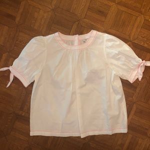 •NWT• Crown & Ivy White Blouse Short Sleeve XL